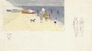 Joseph E.Southall Shore Scene,Southwold-Idea for a Painting oil painting artist